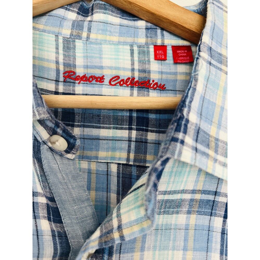 Report Collection Linen Blend Button Down Shirt S… - image 8